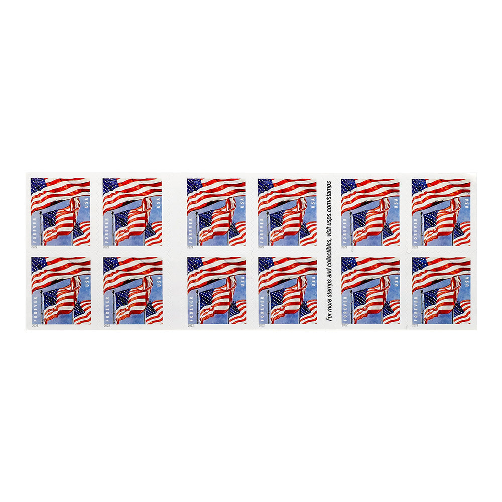 Booklet 2022 U.S. Flags Forever Stamps