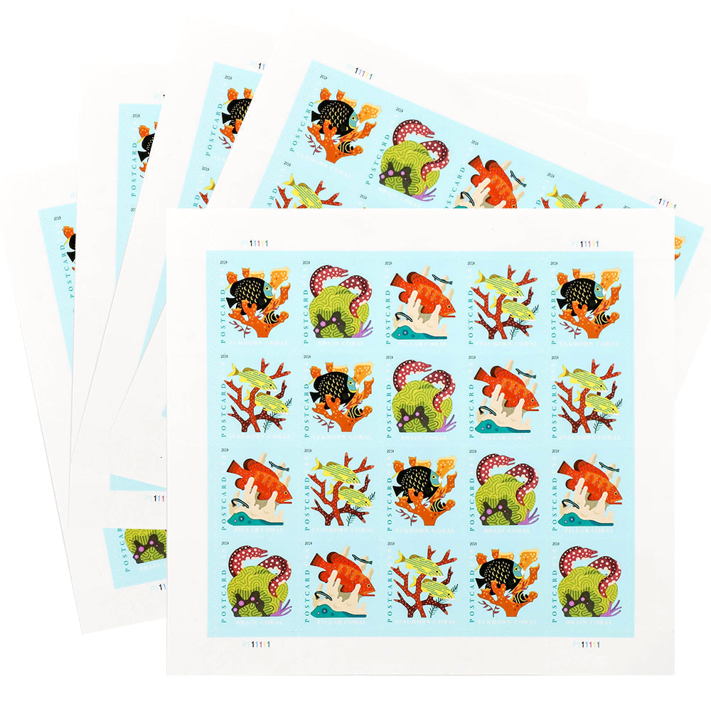 2019 US Coral Reefs Postcard Stamps