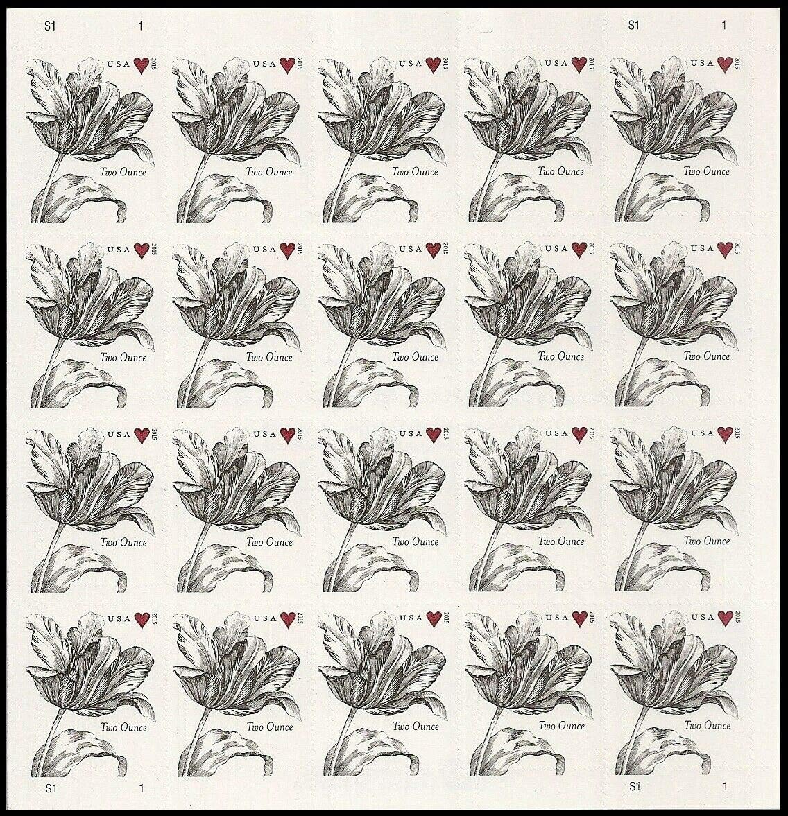 2015 Wedding Series: Vintage Tulip Two Ounce First Class Postage Stamps